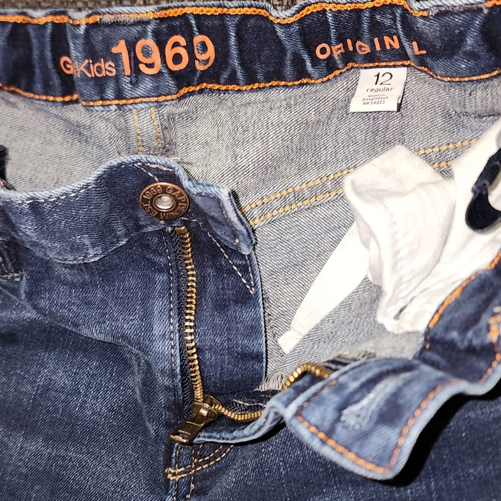 Boys Gap Adjustable Waist Original Jean.  EUC. Size 12 - Picture 6 of 7